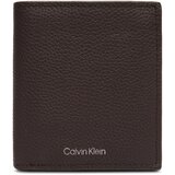 Calvin Klein Velika moška denarnica Foil Emboss Slim Trifold W Card LV04D1063G Rjava | Shoptok.si