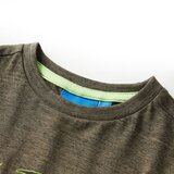  Dječja majica dugih rukava tamna kaki prošarana 128 | shoptok.hr