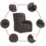  Naslonjač na podizanje tamnosmeđi od tkanine | shoptok.hr