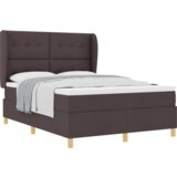 Box Spring Krevet s Madracem u Tamno Smeđoj 160x200 cm Tkanina | shoptok.hr