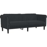  3-dijelni set sofa crni baršunasti | shoptok.hr