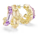 Swarovski Uhani svetlo rjava / zlata / lila | Shoptok.si