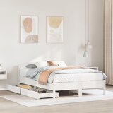 vidaXL Posteljni okvir brez vzmetnice bel 120x200 cm trdna borovina Cene