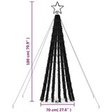  Svjetleći stožac za božićno drvce 275 LED topli bijeli 180 cm | shoptok.hr