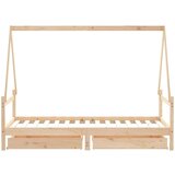 vidaXL Okvir za dječji krevet s ladicama 90x190 cm od masivne borovine | shoptok.hr
