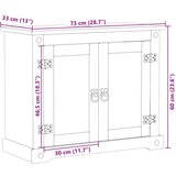 vidaXL Kupaonski ormarić za umivaonik Corona 73x33x60 cm od borovine | shoptok.hr