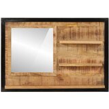vidaXL Ogledalo s policama 80x8x55 cm od stakla i masivnog drva manga | shoptok.hr