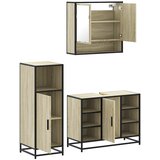  3-dijelni set kupaonskog namještaja boja hrasta sonome drveni | shoptok.hr