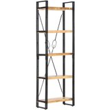vidaXL knjižna omara 5-nadstropna 60x30x180 cm trden mangov les | Shoptok.si