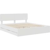  Krevetna konstrukcija Bijeli 200 x 200 cm Konstrukcijsko drvo | shoptok.hr