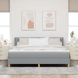  Krevet s opruga kutije Svijetlo siva 200 x 180 cm tkanina | shoptok.hr