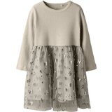 name it obleka DR 13252963 NMFROSALLY LS DRESS D bež 104 u
