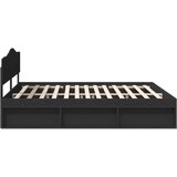  Krevetna konstrukcija Crna 180 x 200 cm Čvrsto borovo drvo | shoptok.hr