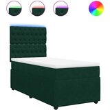 Box spring krevet s madracem tamnozeleni 80 x 200 cm baršunasti | shoptok.hr