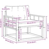  Set vanjskih sofa Čvrsto drvo akacije i Textilene Bijela i krem | shoptok.hr