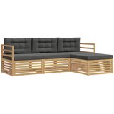  Set vanjskih sofa 4 kom. Bijela i antracit Poliester | shoptok.hr