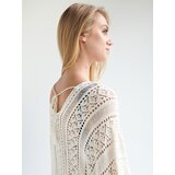 Reserved - Rupičasti pončo - krem | shoptok.hr