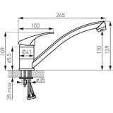 Ferro Baterija za sudoperu/lavabo BASIC BBC4 Ferro | Eponuda.com