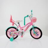 Dečiji bicikl sa pomoćnim točkovima Pony Bike 723-16 roze/mint