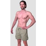 GymBeam Men‘s Swim Cargo Shorts Olive