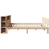 vidaXL Knjižna postelja brez vzmetnice 200x200 cm trdna borovina | Shoptok.si