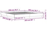  Okvir za krevet boja hrasta 200x200 cm od konstruiranog drva | shoptok.hr
