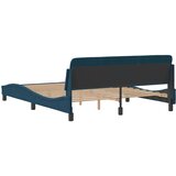  Okvir za krevet s uzglavljem Dover plavi 160 x 200 cm baršunasti | shoptok.hr