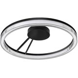 Nova Luce Mat črna aluminijasta LED zatemnitvena stropna svetilka s senčilom iz akrilnega stekla Lonela – | Shoptok.si