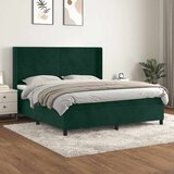  Krevet s oprugama i madracem tamnozeleni 180x200 cm baršunasti | shoptok.hr