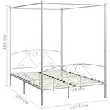  Okvir za krevet s nadstrešnicom bijeli metalni 140 x 200 cm | shoptok.hr