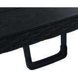  Sklopivi vrtni stol crni 180 x 75 x 72 cm HDPE imitacija ratana | Eponuda.ba