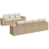 Maison Chic Seti vrtnega pohištva - Vrtna garnitura - Vrtni pohištvo set 8-delna z blazinami bež poli ratan, (21799313) | Shoptok.si