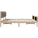  Konstrukcija postelje Taupe 180 x 200 cm Masivno borovo les, (5000084602) | Shoptok.si