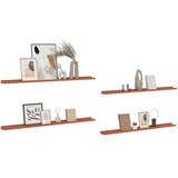  Polica na zidu 4 pcs Crvena 115 x 9 x 3 cm Konstruirano drvo | shoptok.hr