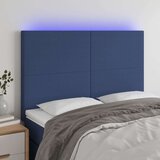  Posteljno vzglavje modro 144x5x118/128 cm blago, (20938757) Cene