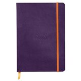  Notes A5, Rhodiarama soft, s gumicom, diktando crte, aubergine Slike