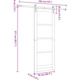 vidaXL klizna vrata s opremom 78x211 cm od čvrstog borovog drveta | shoptok.hr