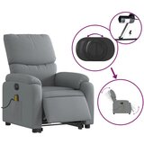  Električni masažni naslonjač na podizanje tkanina svjetlosivi | shoptok.hr