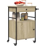 Kuhinjska kolica boja hrasta 56x43x89,5 cm konstruirano drvo | Eponuda.com