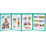  Set lesenih kock z različnimi motivi - 100 kos - pisan | Shoptok.si