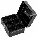  Metalna kasa za novac s ključevima 13x10 cm - crna | shoptok.hr
