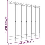 Sobna pregrada s 6 panela antracit 240x220 cm od tkanine | shoptok.hr