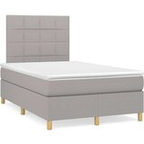  S oprugama i madrac svjetlosivi 120 x 200cm od tkanine | shoptok.hr