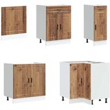  11-dijelni set kuhinjskih ormarića Porto konstruiranog drva Smeđa | shoptok.hr