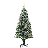 vidaXL Umestno božično drevo Zelena 150 cm PVC, jeklo in plastika | Shoptok.si