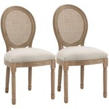  Kuhinjske stolice set od 2 puno drvo 49x56x96 cm krem-prirodno Cijene