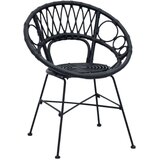  Stolac za blagovanje 2 pcs Crna 65 x 55 5 x 81 cm Ratan i čelik | shoptok.hr