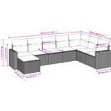  8-dijelni set vrtnih sofa od poliratana s jastucima bež | shoptok.hr