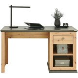 Hom`in pisalna miza leseni material barve hrasta, temno siva | Shoptok.si