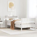 vidaXL Okvir kreveta bez madraca bijeli 75 x 190 cm masivna borovina | shoptok.hr